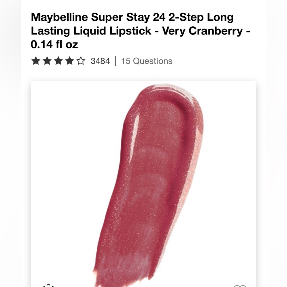 SALE👄Maybelline SuperStay 24 Color Lipstick - Very cranberry